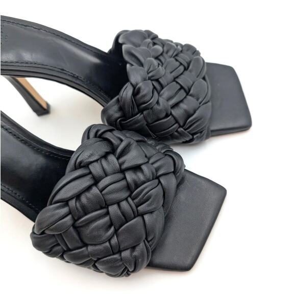 Marc Fisher LTD Draya Braided Heeled Sandal Women's Black Size US6M EU37 - Picture 5 of 12